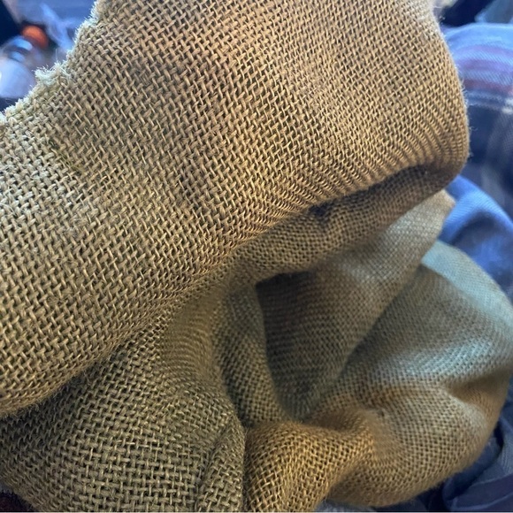 Vtg Y2K Chantik Jacket Embellished Handmade Button Front Boho Burlap Jute - Picture 4 of 6